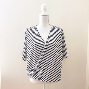 Anthropologie Eli + Ari Yarn Dyed Wrap Top